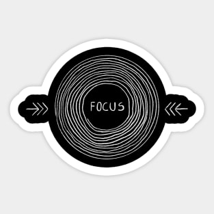 Focus white Sticker